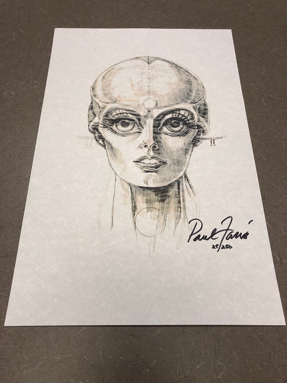 Paul Faris Xenon Pinball Concept Sketch Print (Signed)