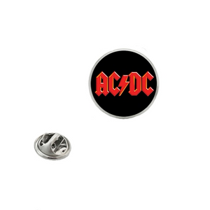 AC/DC Glass Dome Lapel Pin