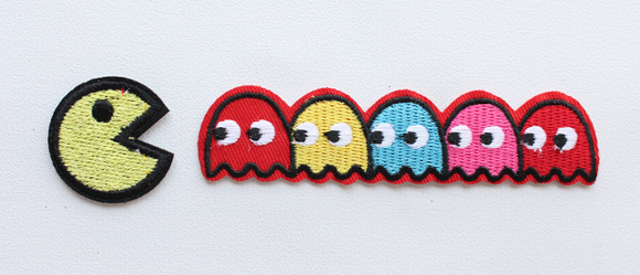Pac-man ghosts Blinky Pinky Inky Clyde Embroidered Patch