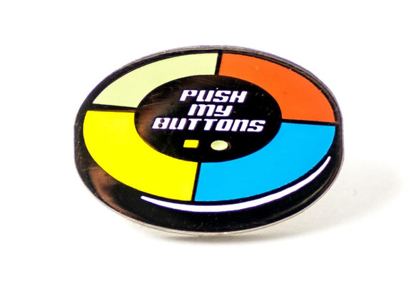 Push My Buttons Enamel Pin - Simon Says